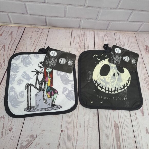 Best Brands Other - Disney Tim Burton’s The Nightmare Before Christmas Jack Sally 2 Pot Holders NWT